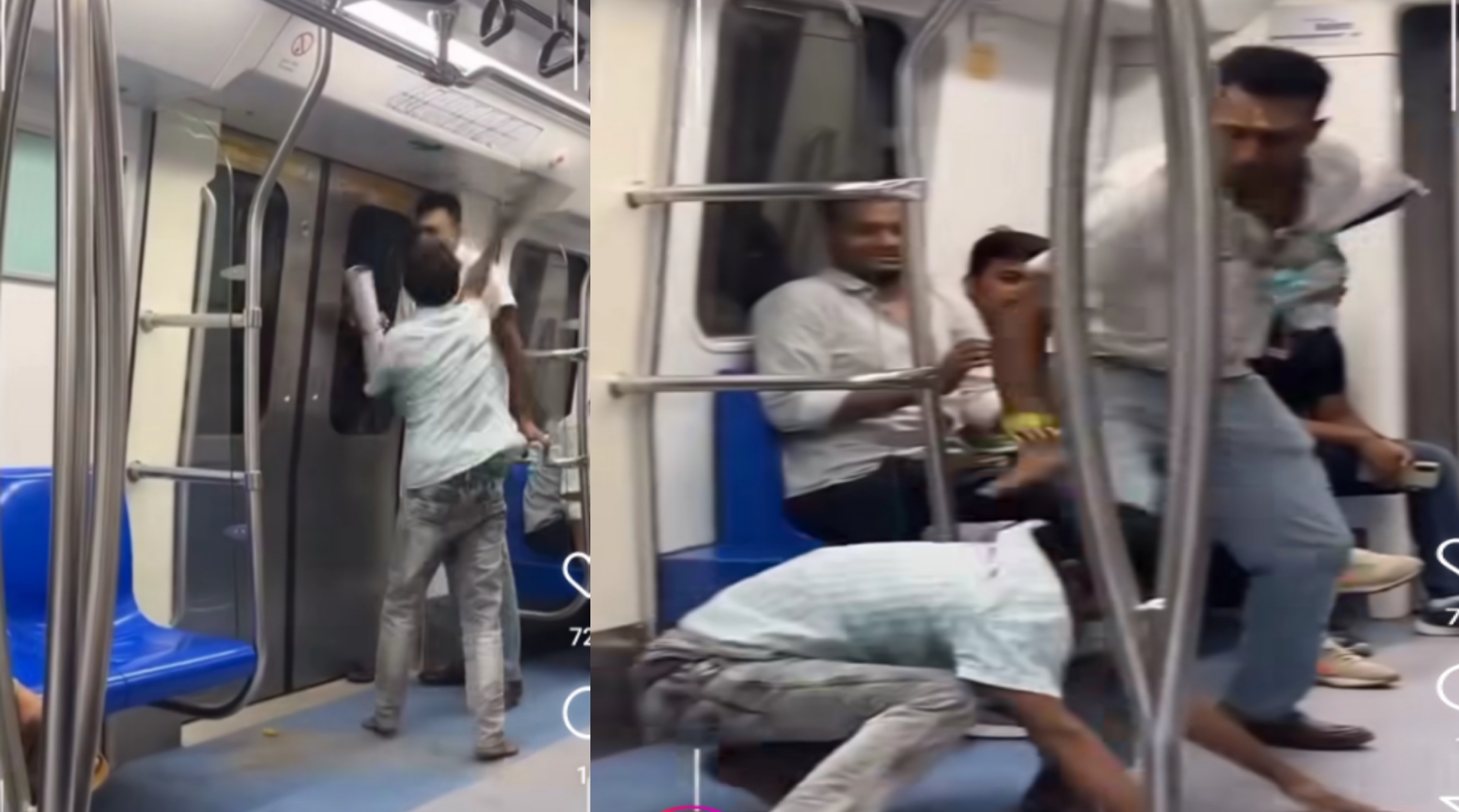 Delhi metro viral news: जब दो युवकों में जमकर चले लात घुस्से वीडियो वायरल